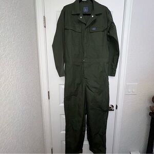 HISEA Forge Zipper Snap Button Front Long Sleeve Coveralls